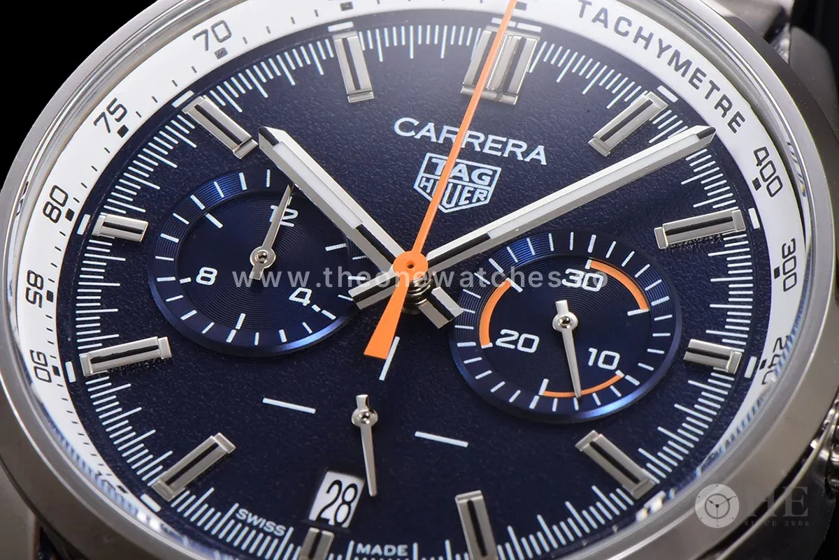 Carrera Chronograph 43 Blue Dial