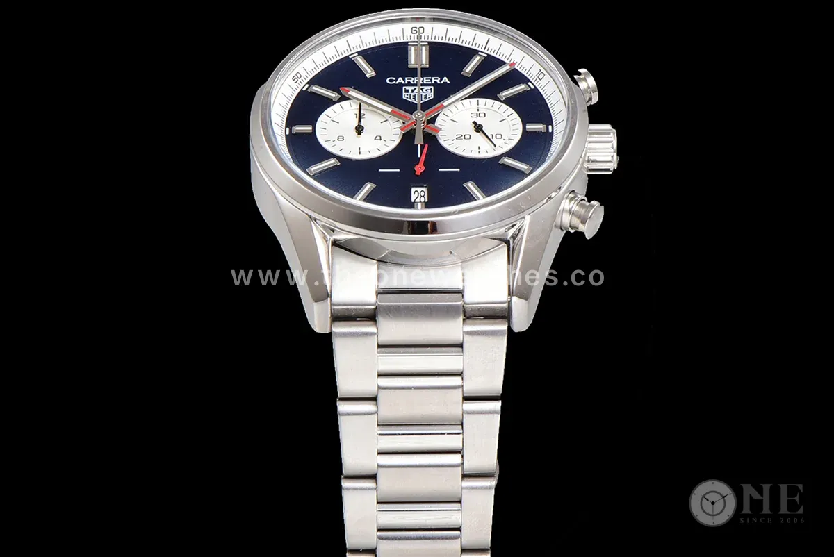 Carrera Chronograph 43 Blue Dial