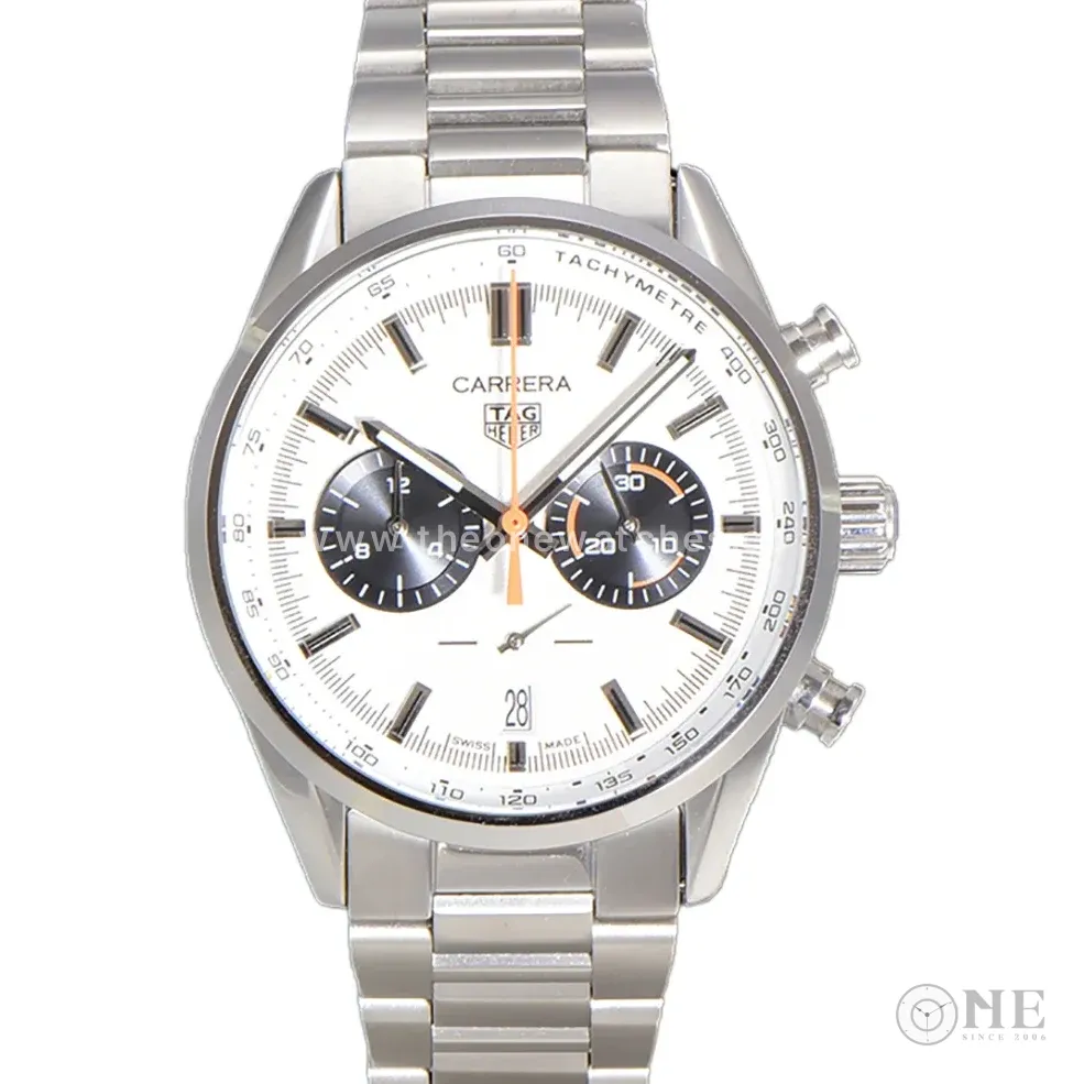 Carrera Chronograph 43 White Dial