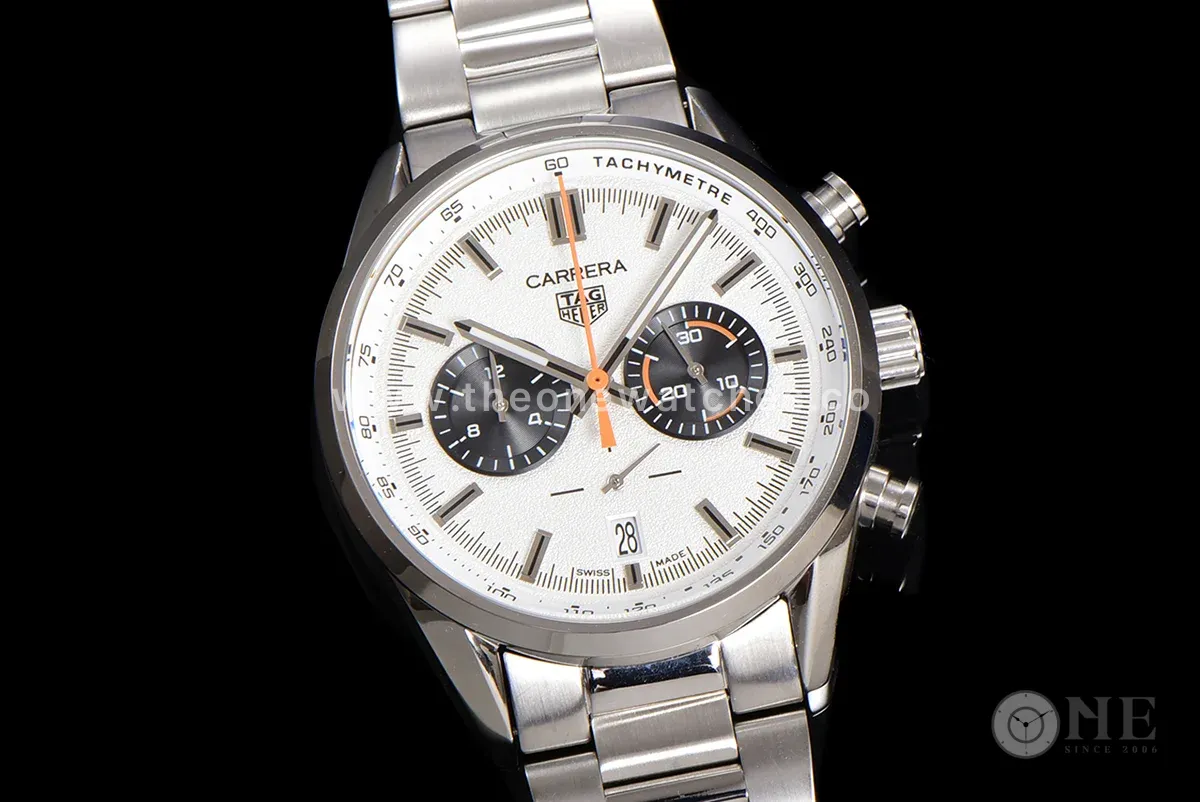 Carrera Chronograph 43 White Dial