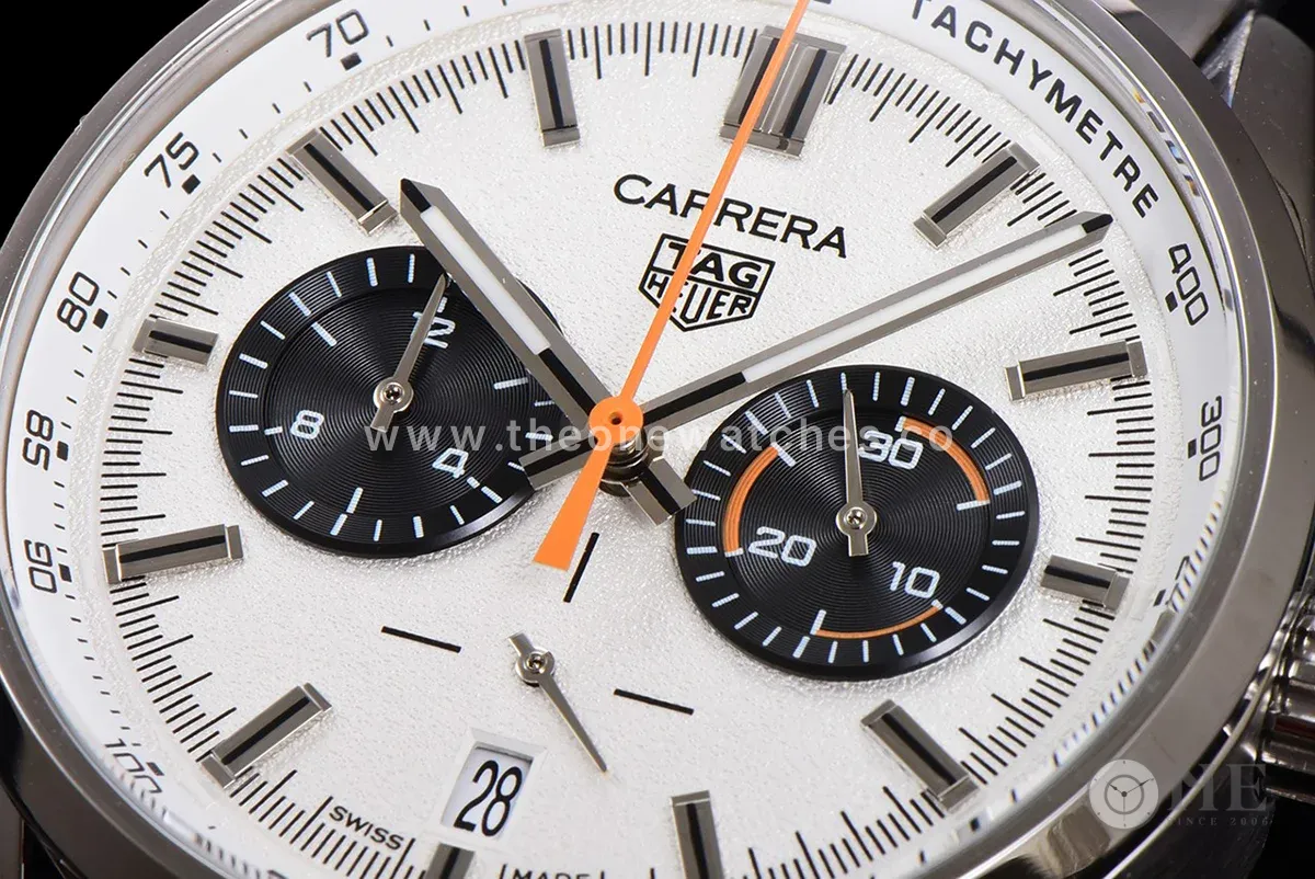 Carrera Chronograph 43 White Dial