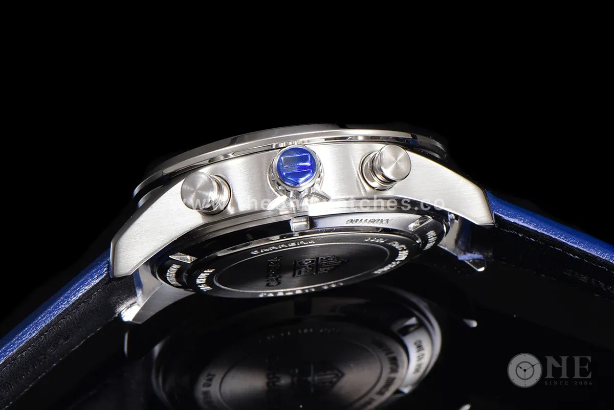 Carrera Skipper 39 Blue Dial on Leather Strap