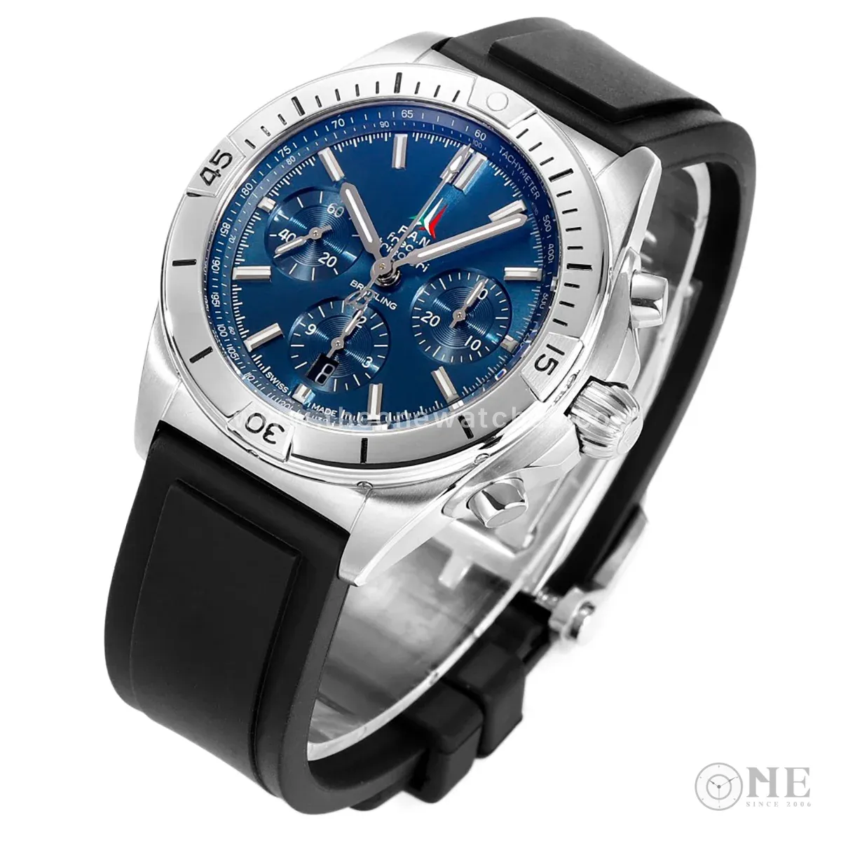 Chronomat B01 42 Frece Tricolori Blue Dial on Rubber Strap