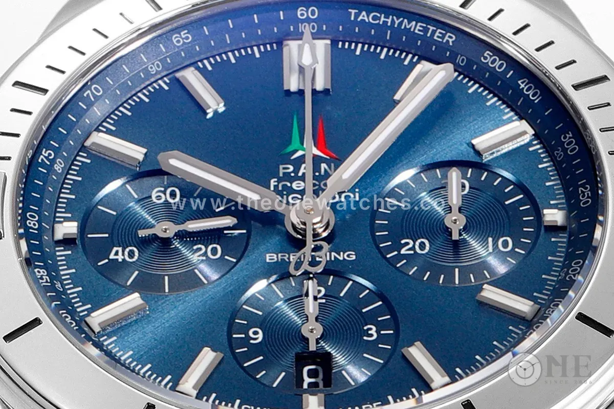 Chronomat B01 42 Frece Tricolori Blue Dial on Rubber Strap