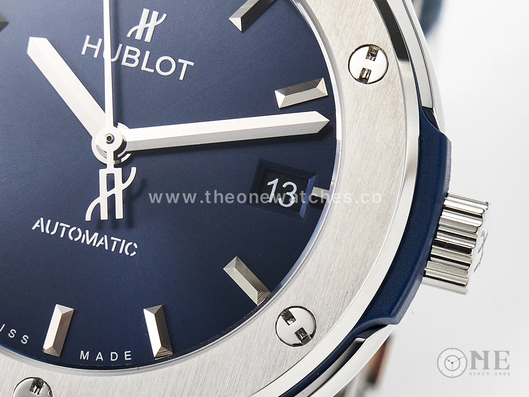 Classic Fusion 38mm SS JJF 1:1 Best Edition Blue Dial on Blue Gummy Leather Strap