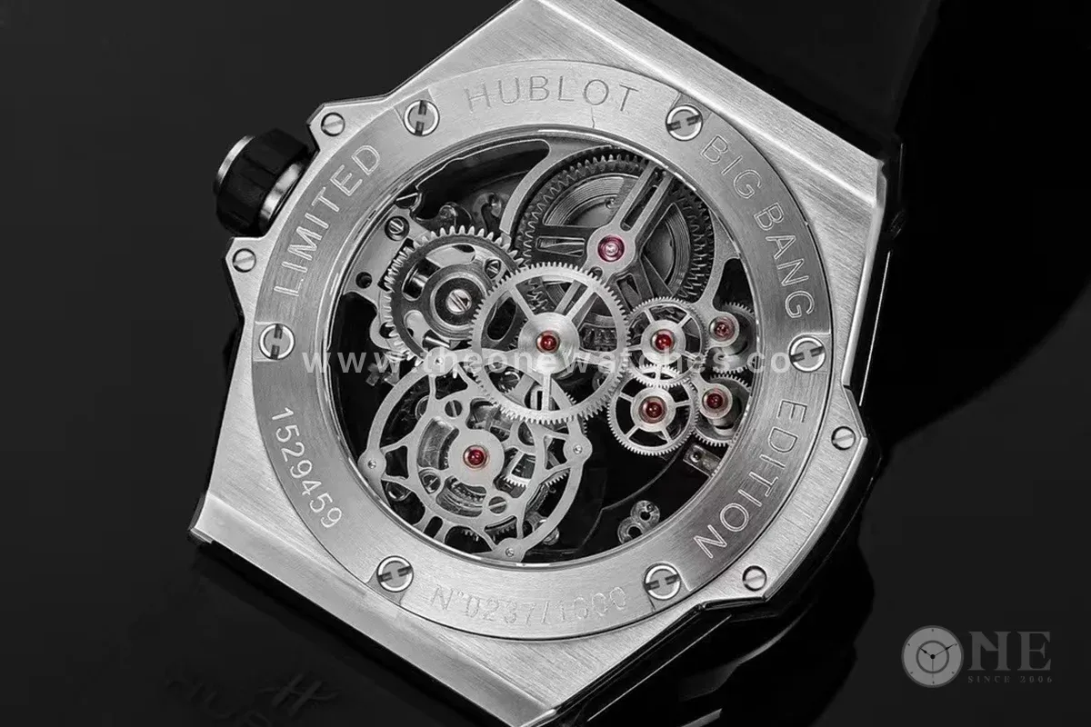 Classic Fusion Tourbillon 45mm with Ceramic Bezel Skeleton Dial in Steel