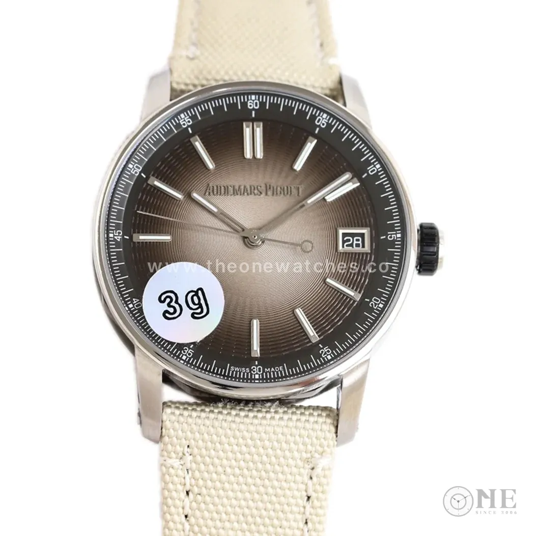 CODE 11.59 Ref.15210 Brown Dial in Beige Nylon Strap