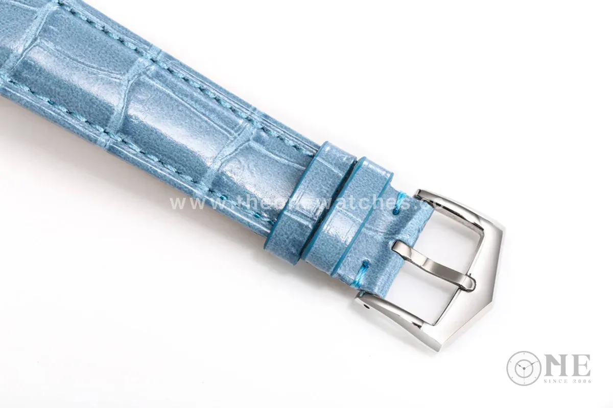 Complications 4948G Annual Calendar Moonphase Blue Dial in White Gold on Leather Strap