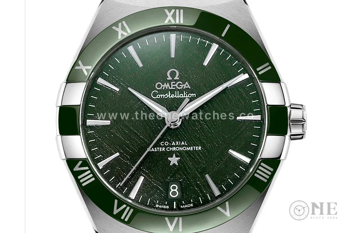 Constellation Co-Axial Master Chronometer 41mm Green Dial with Ceramic Bezel on Bracelet