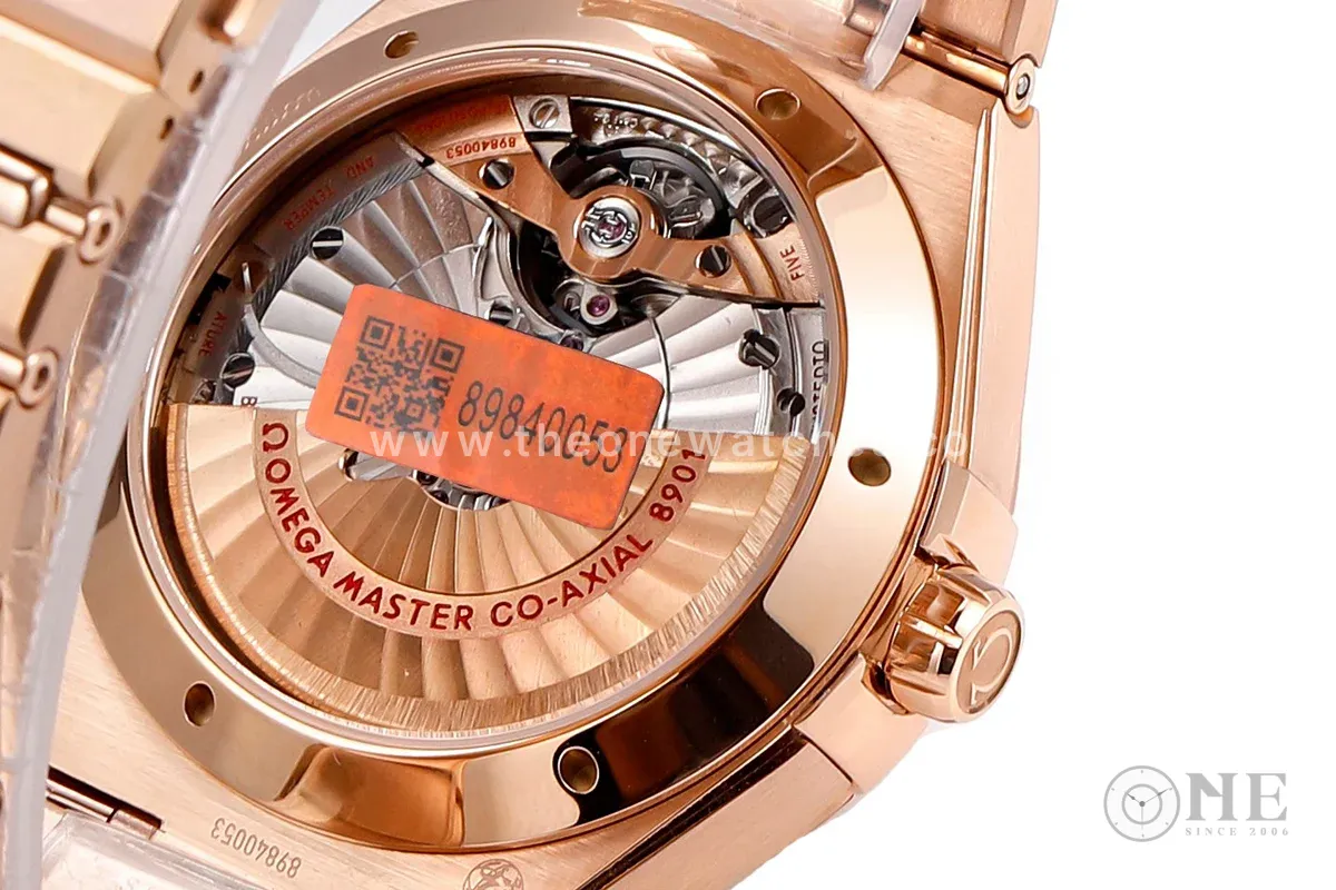 Constellation Co-Axial Master Chronometer 41mm Pink Meteorite Dial in Rose Gold on Bracelet
