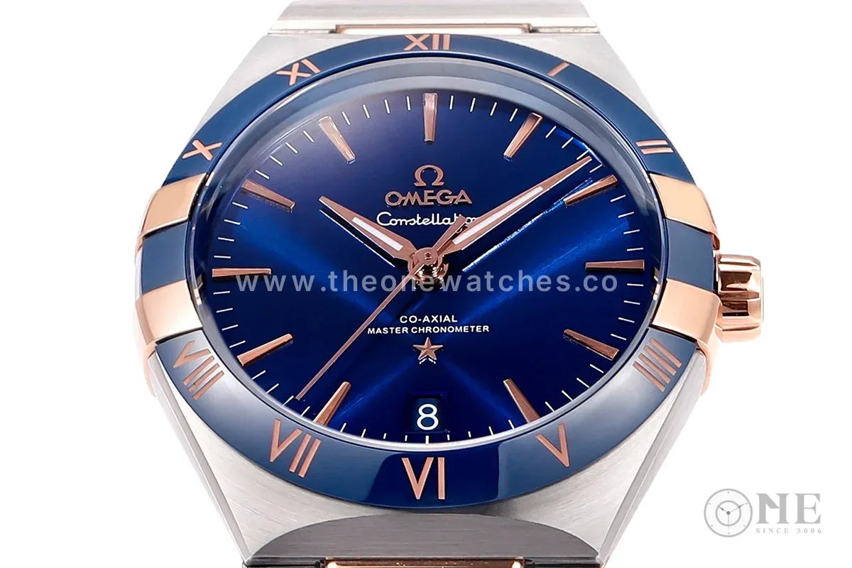 Constellation Co-Axial Master Chronometer Sedna™ Gold 41mm Blue Dial with Ceramic Bezel on Bracelet