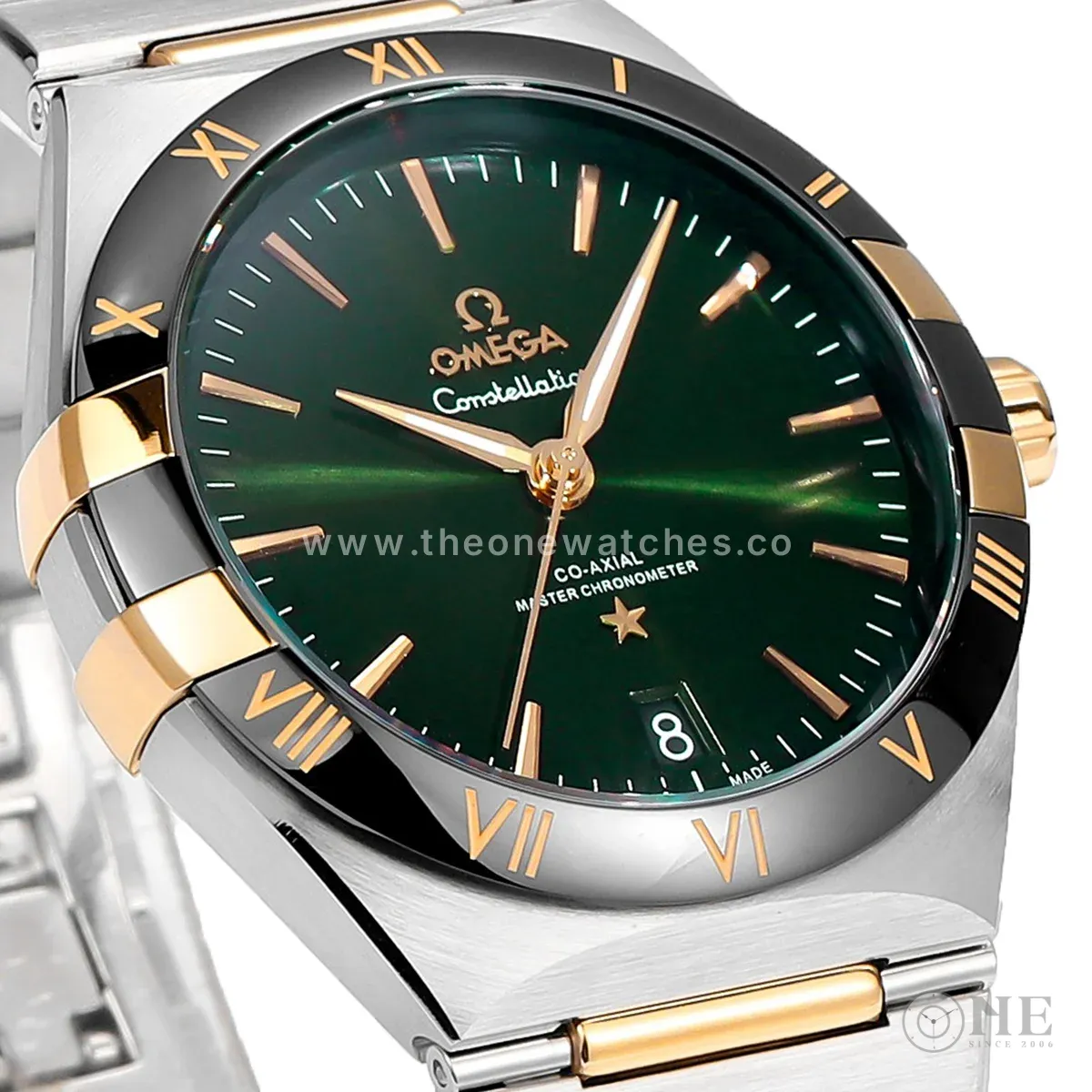 Constellation Co-Axial Master Chronometer Sedna™ Gold 41mm Green Dial with Ceramic Bezel on Bracelet