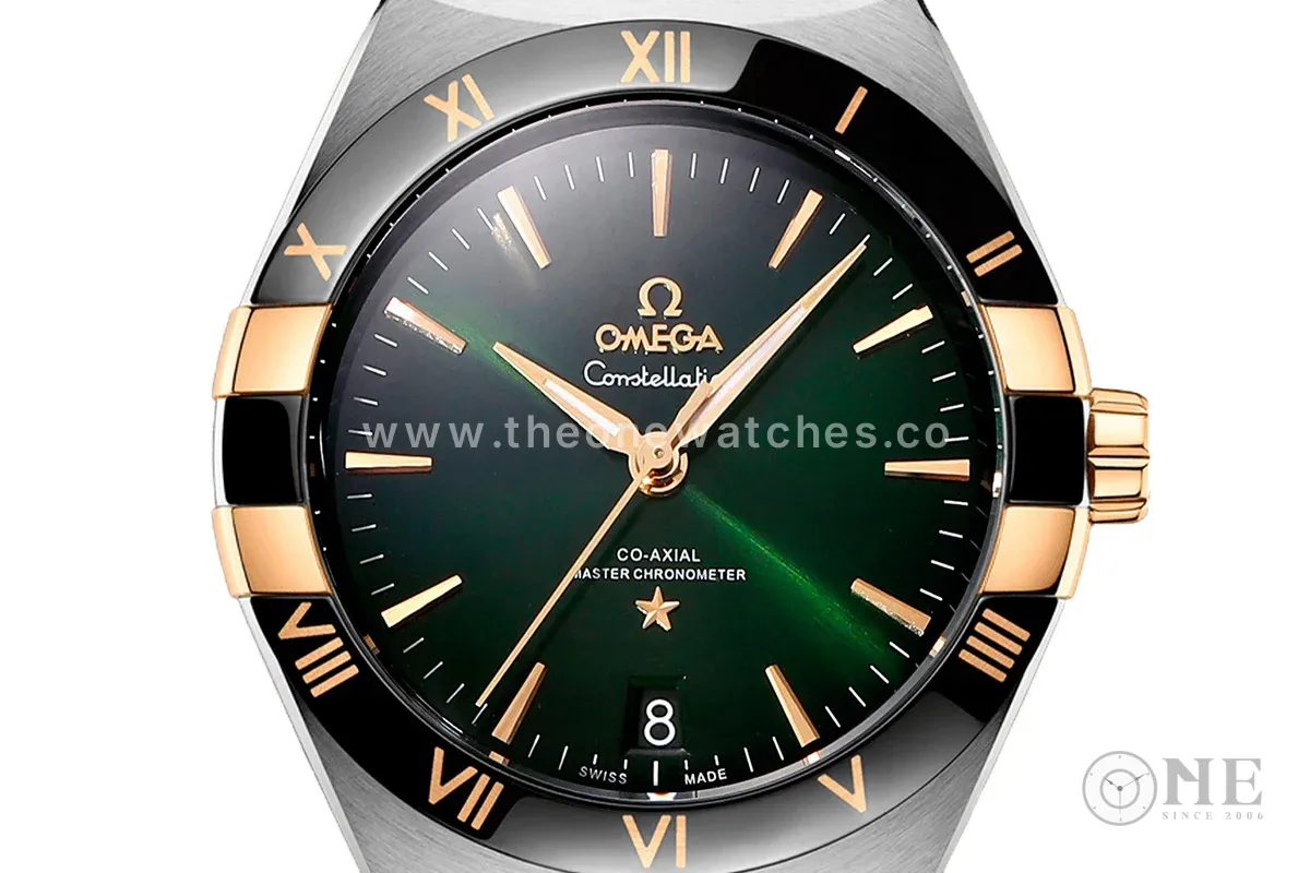 Constellation Co-Axial Master Chronometer Sedna™ Gold 41mm Green Dial with Ceramic Bezel on Bracelet