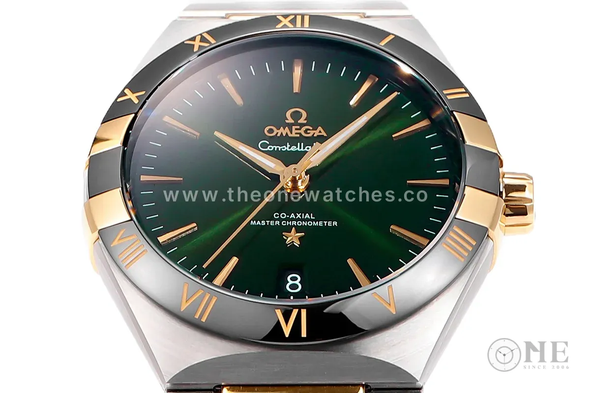 Constellation Co-Axial Master Chronometer Sedna™ Gold 41mm Green Dial with Ceramic Bezel on Bracelet