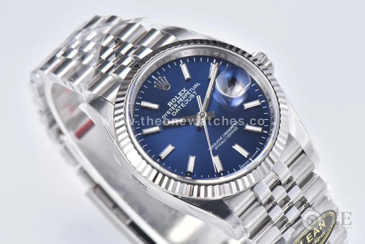 Datejust 36 126334 Bright Blue Dial Stick on Jubilee Bracelet
