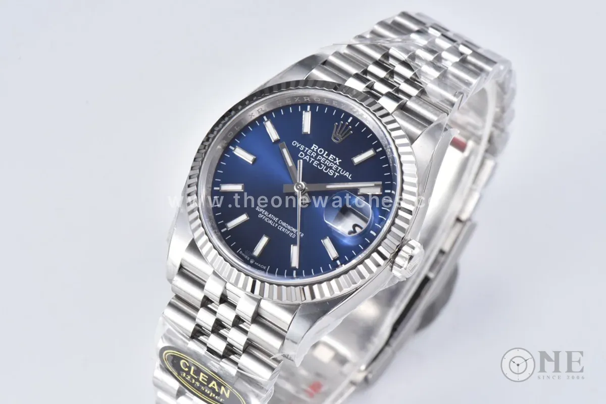 Datejust 36 126334 Bright Blue Dial Stick on Jubilee Bracelet