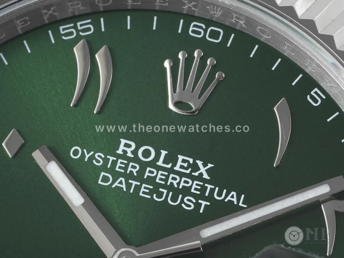 Datejust 41 126300 Green Dial with Arabic Numerals in Steel