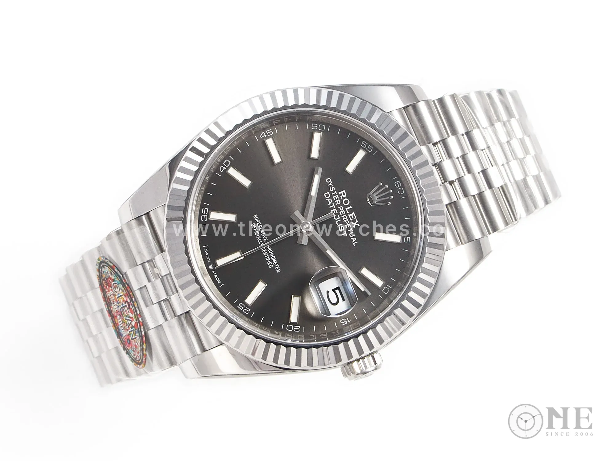 DateJust 41 126334 904L SS Clean Best Edition Gray Rhodium Dial on Jubilee Bracelet S3235