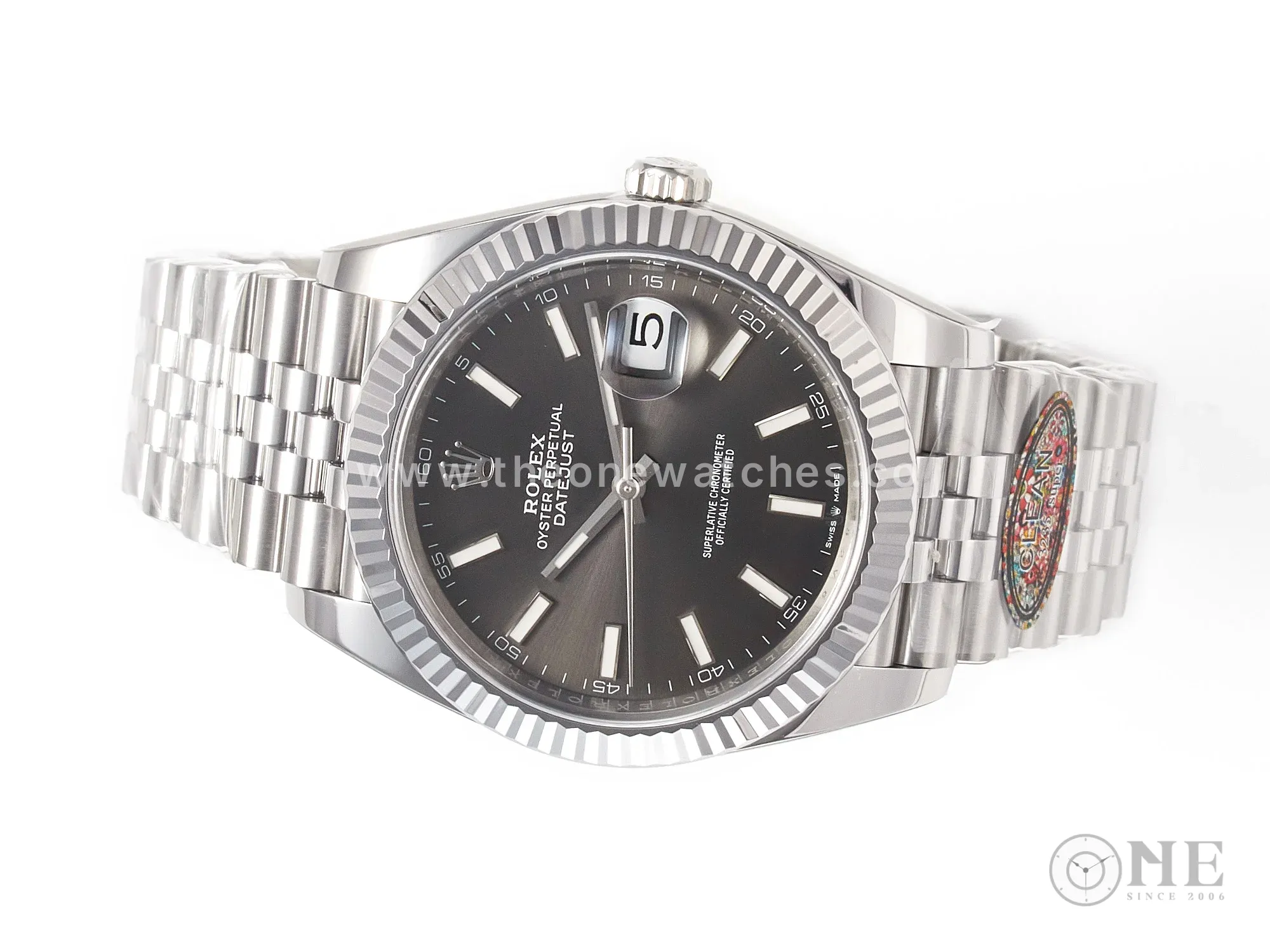 DateJust 41 126334 904L SS Clean Best Edition Gray Rhodium Dial on Jubilee Bracelet S3235