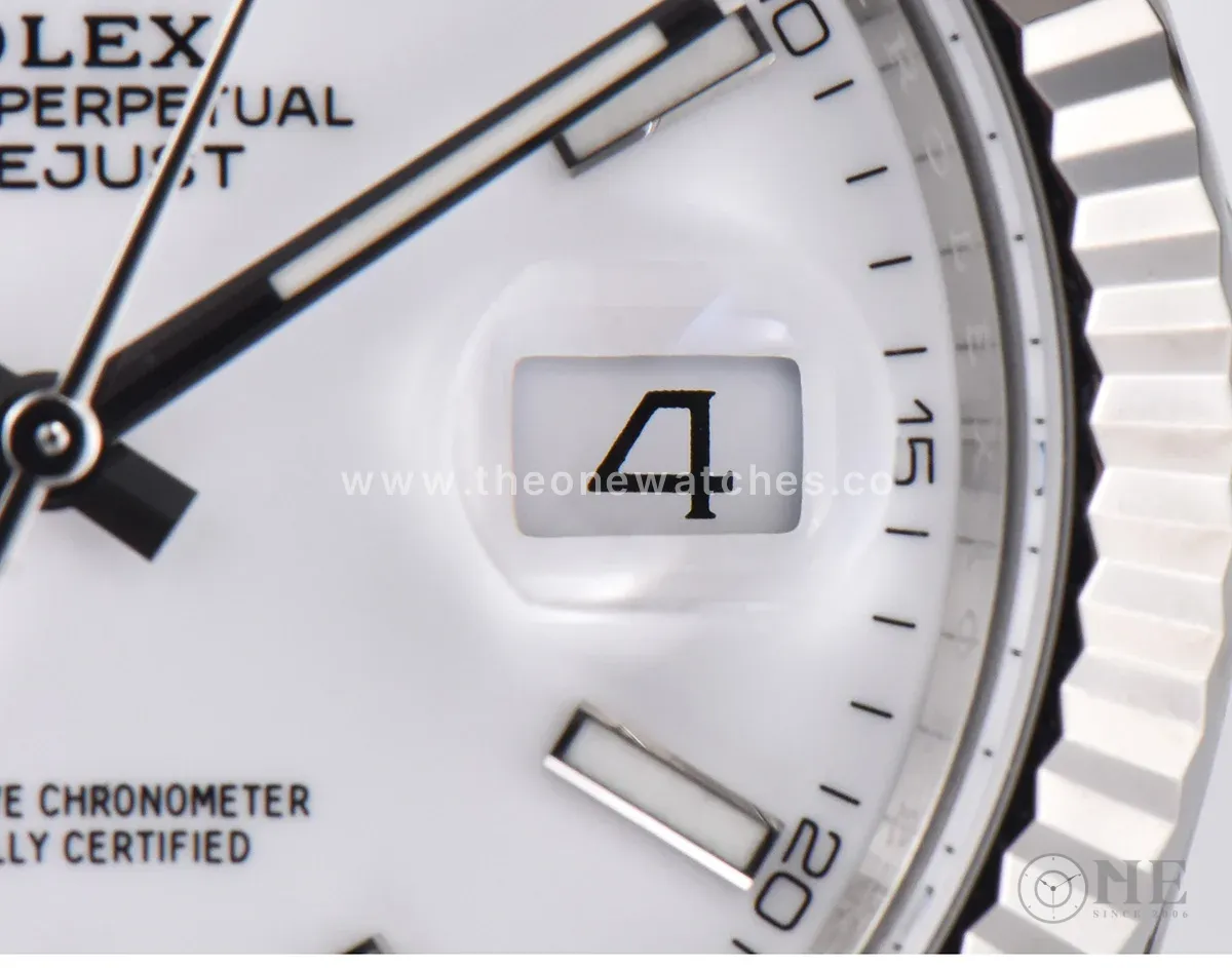 Datejust 41 126334 White Dial Stick Markers on Oyster Bracelet