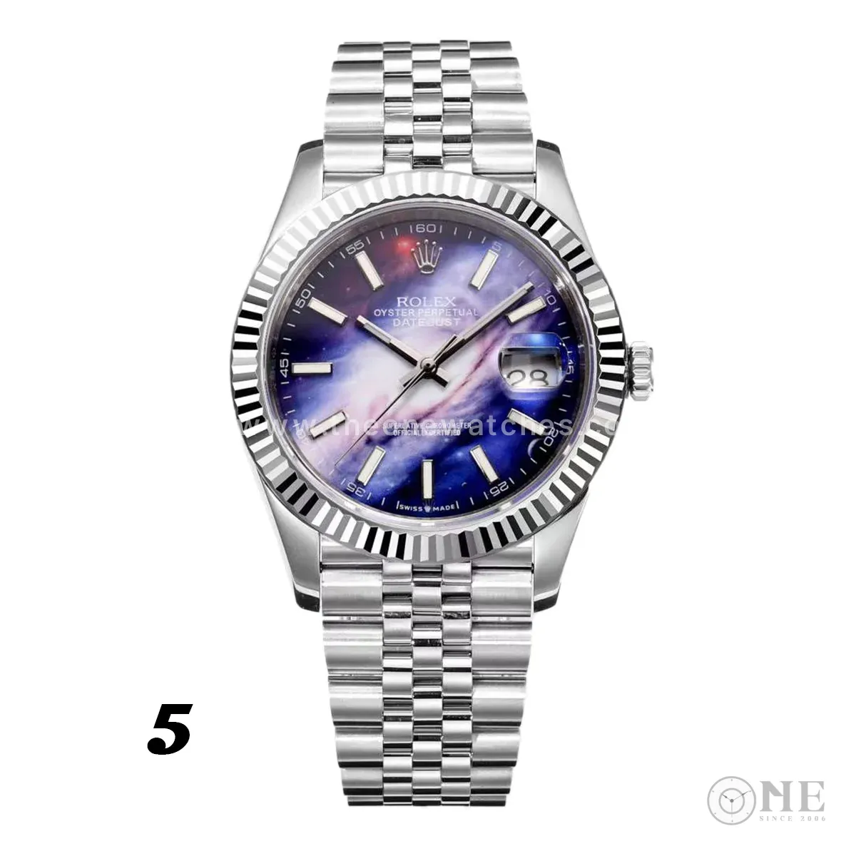 Datejust 41 Custom Dial with Stick Marker in Steel
