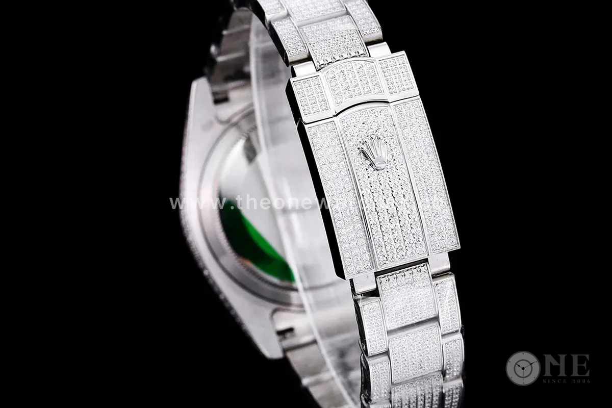 Datejust 41 Custom Diamond Paved Dial in Steel