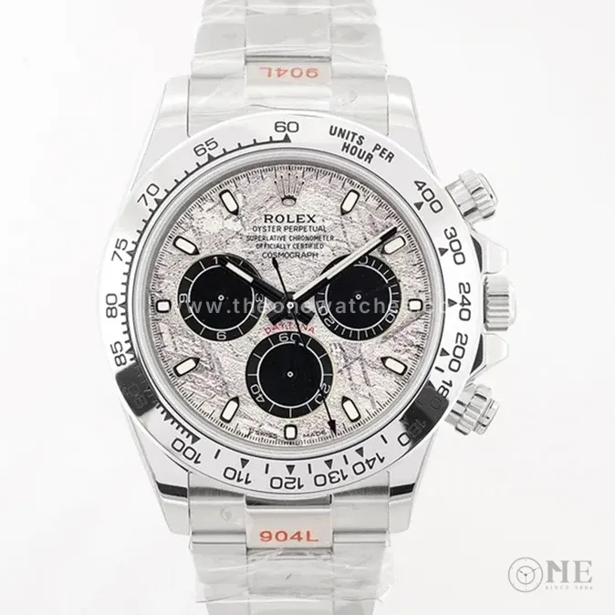 Daytona 116509 Meteorite/Black Dial in White Gold