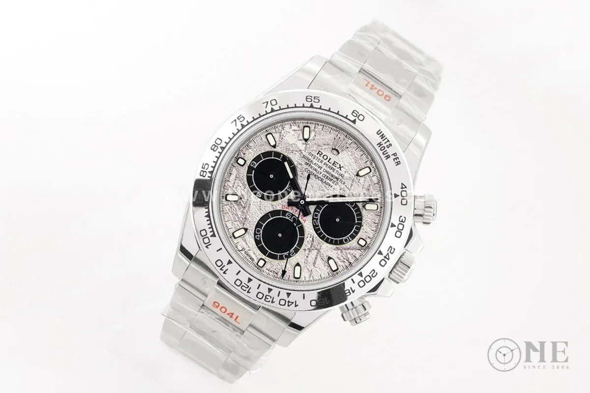 Daytona 116509 Meteorite/Black Dial in White Gold