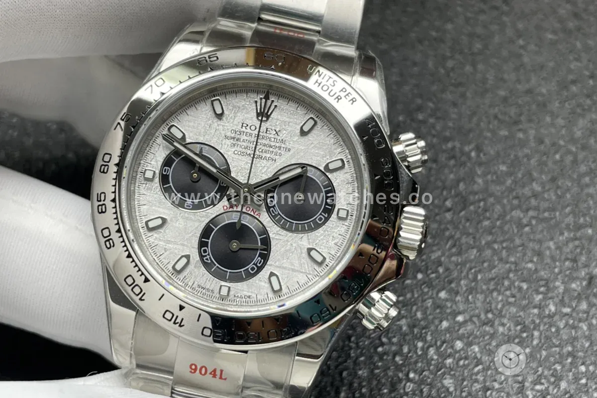 Daytona 116509 Meteorite/Black Dial in White Gold
