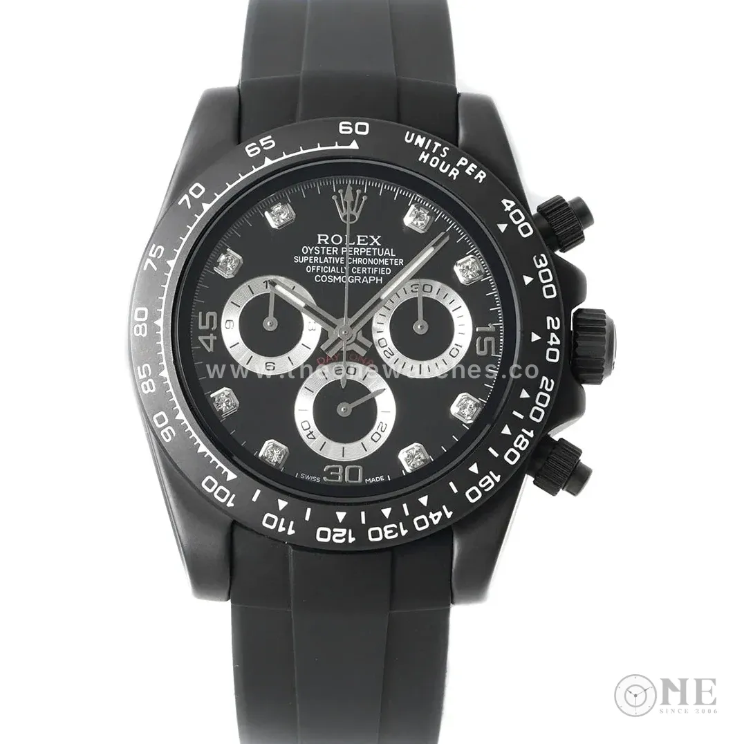 Daytona AET Black Classic on Rubber Strap