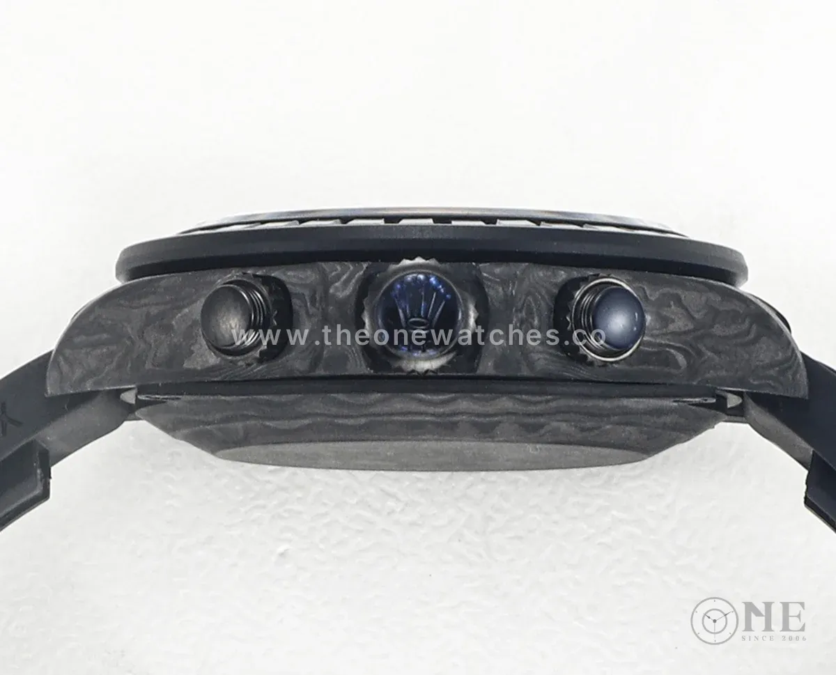 DIW Daytona Rainbow Black Carbon with Black Rubber Strap