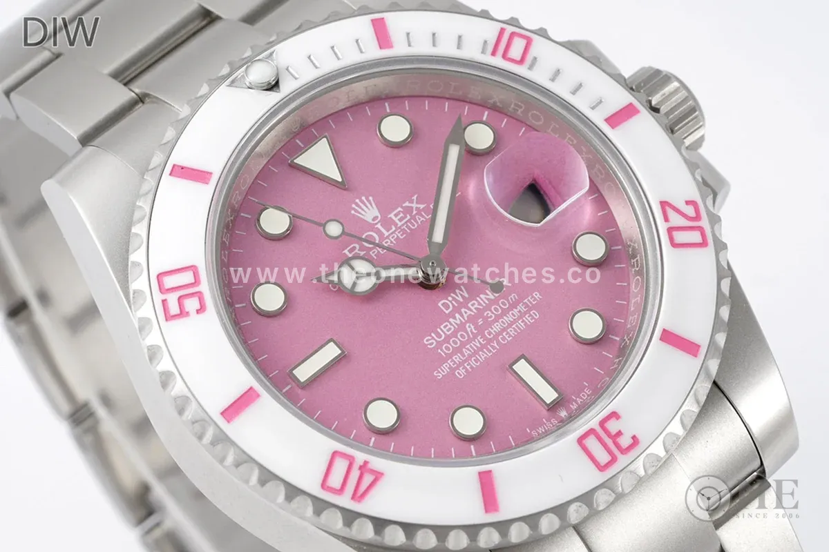DIW Submariner Fuchsia Pink Dial
