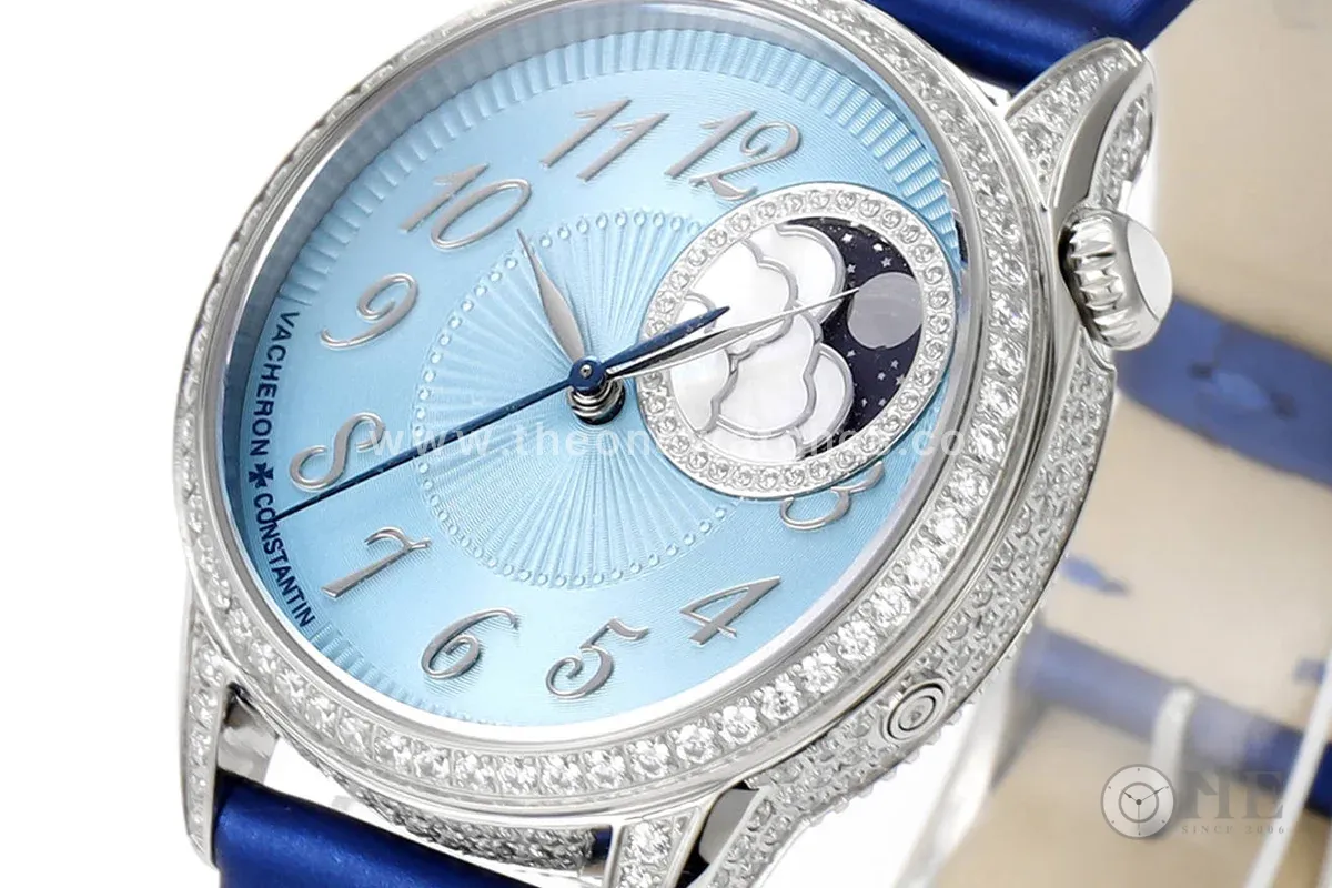 Egerie Moonphase Muse Blue Dial in Steel