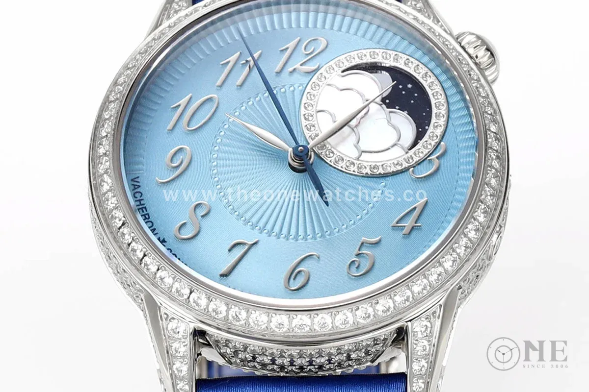 Egerie Moonphase Muse Blue Dial in Steel