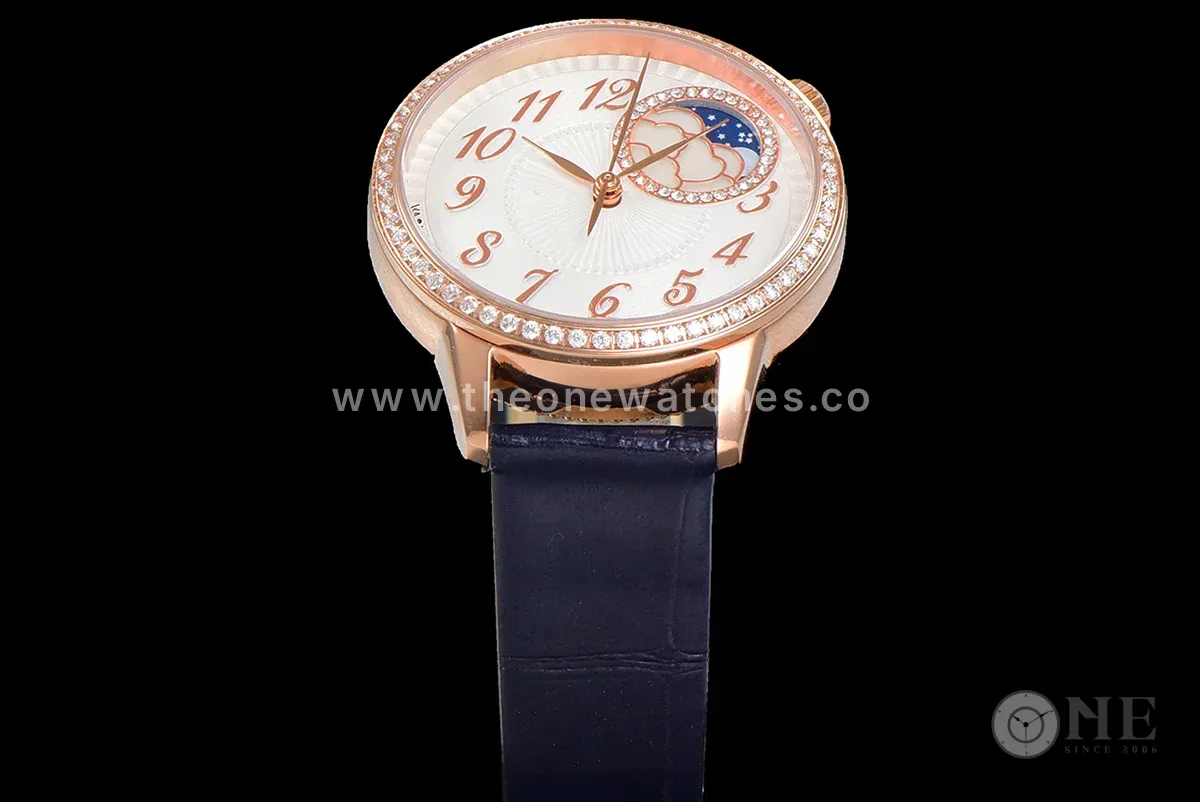 Egerie Moonphase Muse White Dial in Pink Gold
