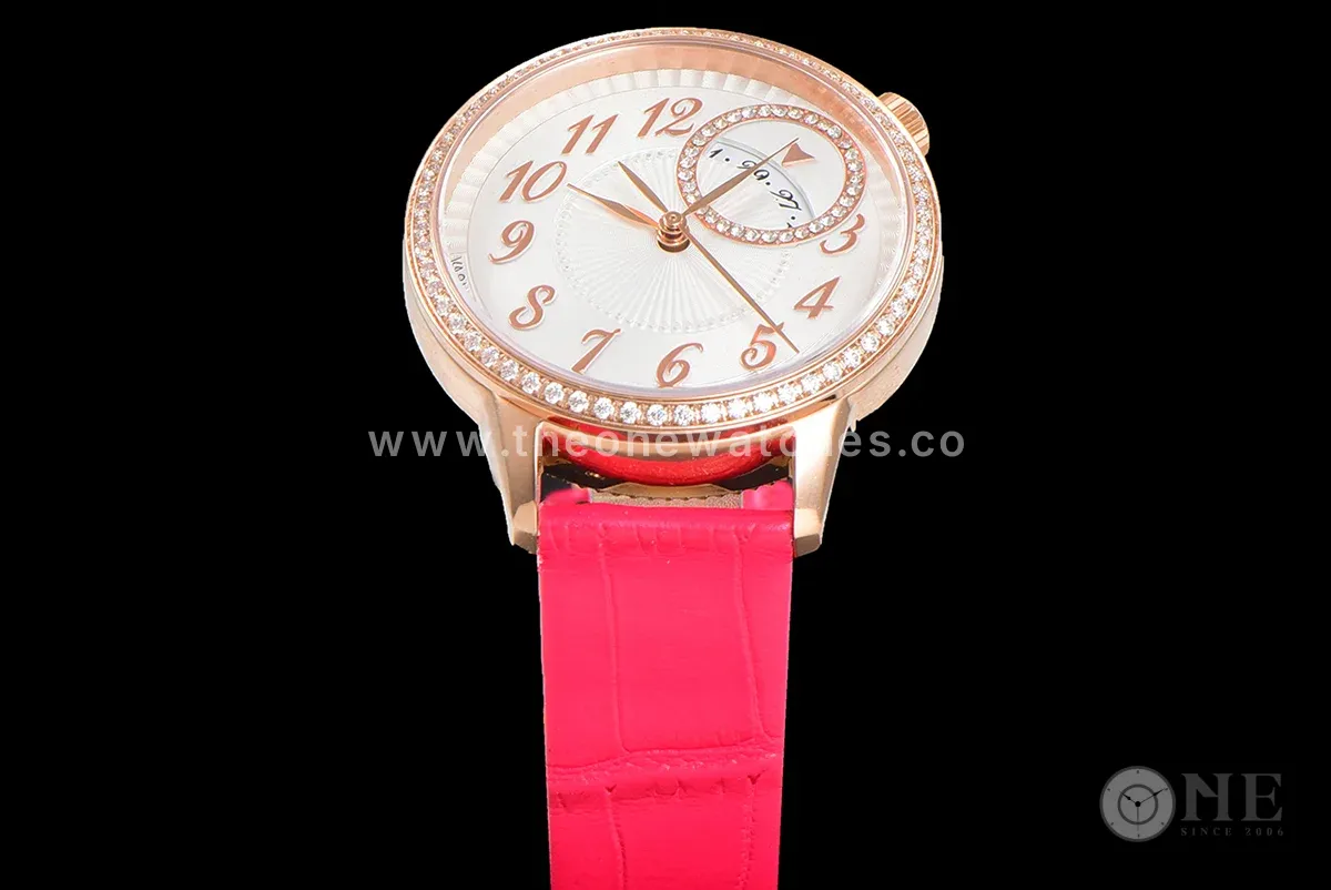 Egerie Muse White Dial in Pink Gold on Pink Leather