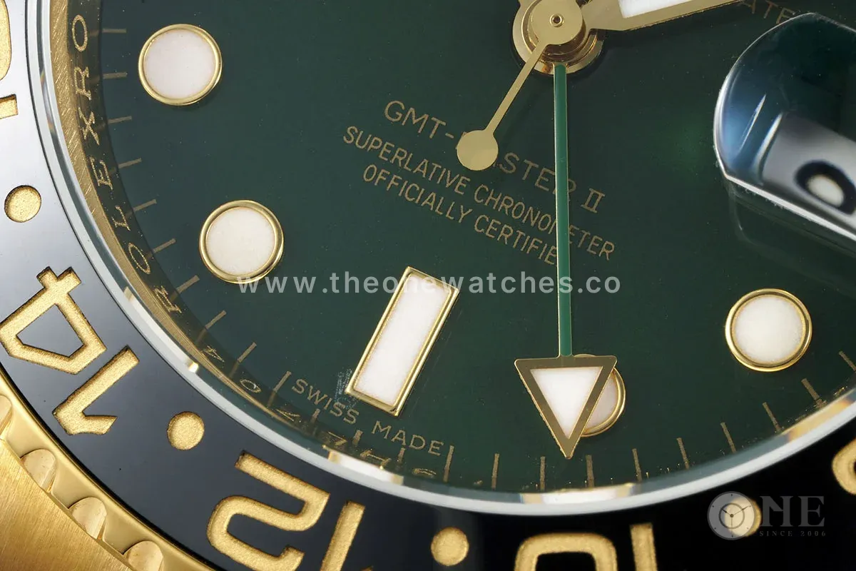 GMT Master II 116718LN Green Dial in Yellow Gold