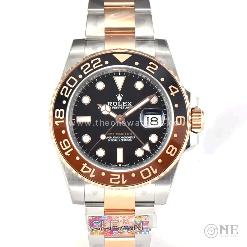 GMT Master II 126715CHNR “Rootbeer” in Everose Gold and Steel