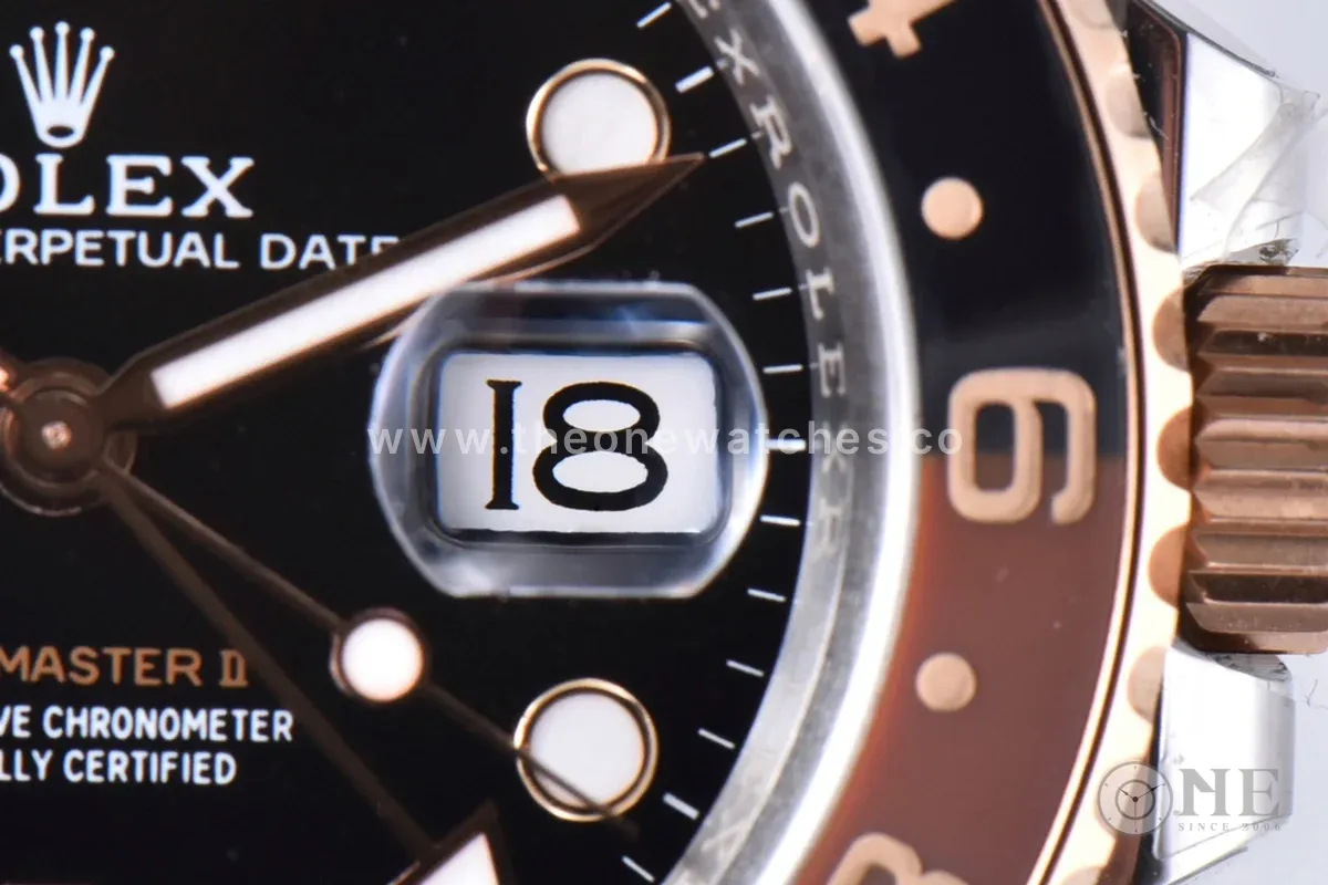 GMT Master II 126715CHNR “Rootbeer” in Everose Gold and Steel