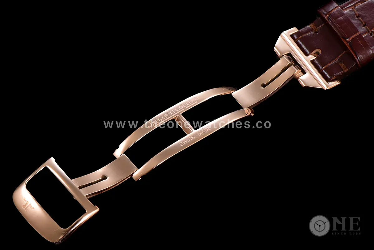 Master Calendar Silver Dial in Rose Gold on Brown Leather Strap