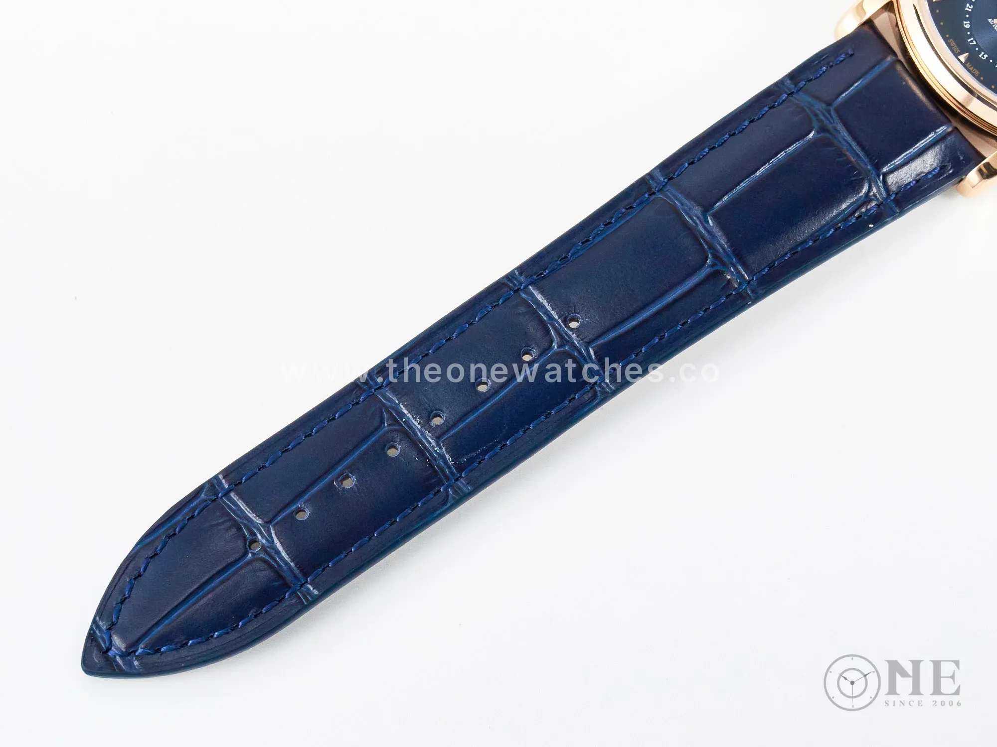 Master Ultra Thin Moon RG Z+F 1:1 Best Edition Blue Dial on Blue Leather Strap SA925 Super Clone