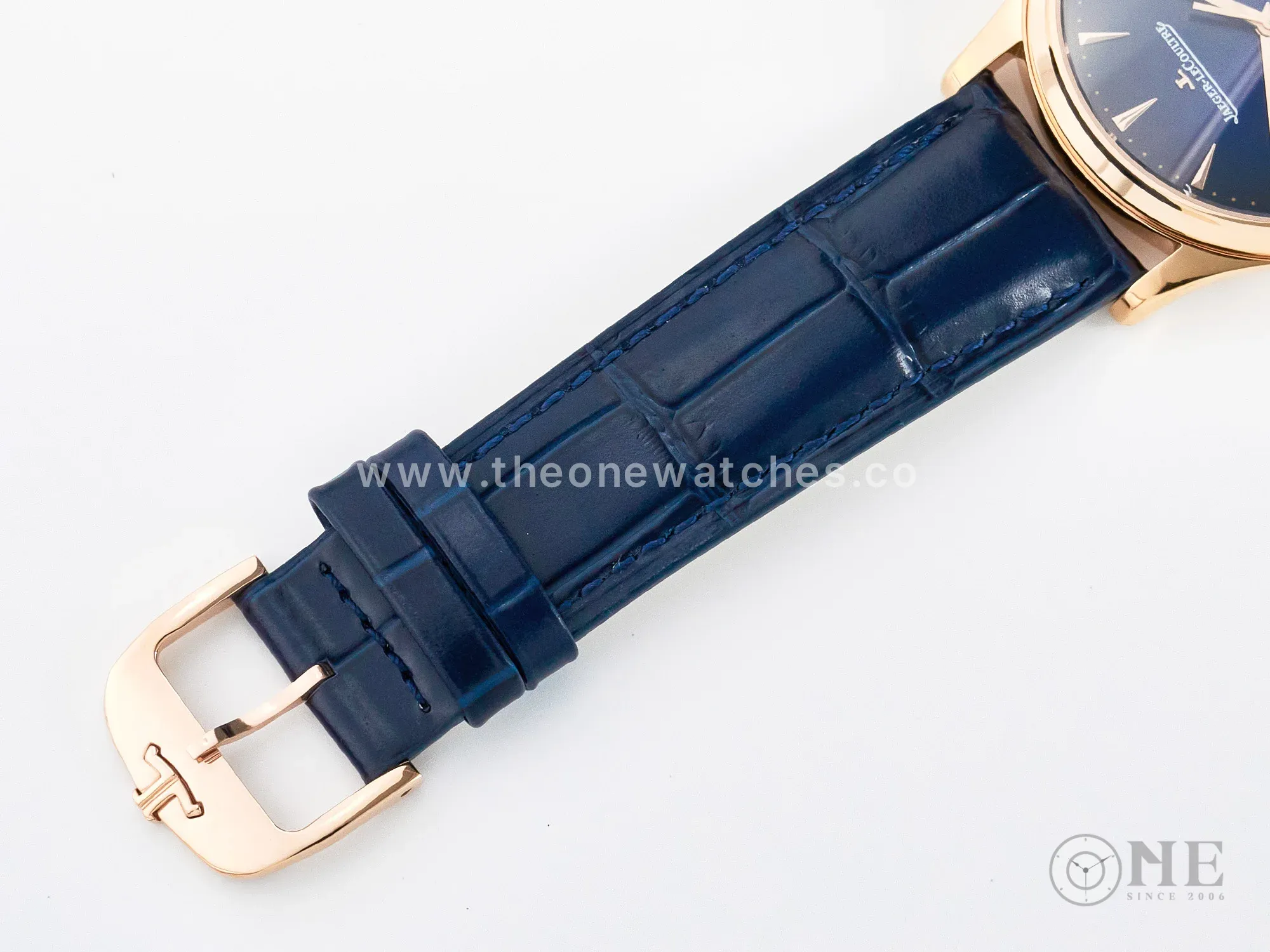 Master Ultra Thin Moon RG Z+F 1:1 Best Edition Blue Dial on Blue Leather Strap SA925 Super Clone