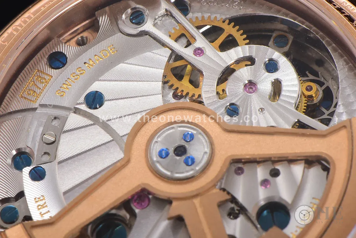Master Ultra Thin Tourbillon Blue Dial with Diamond Bezel in Rose Gold