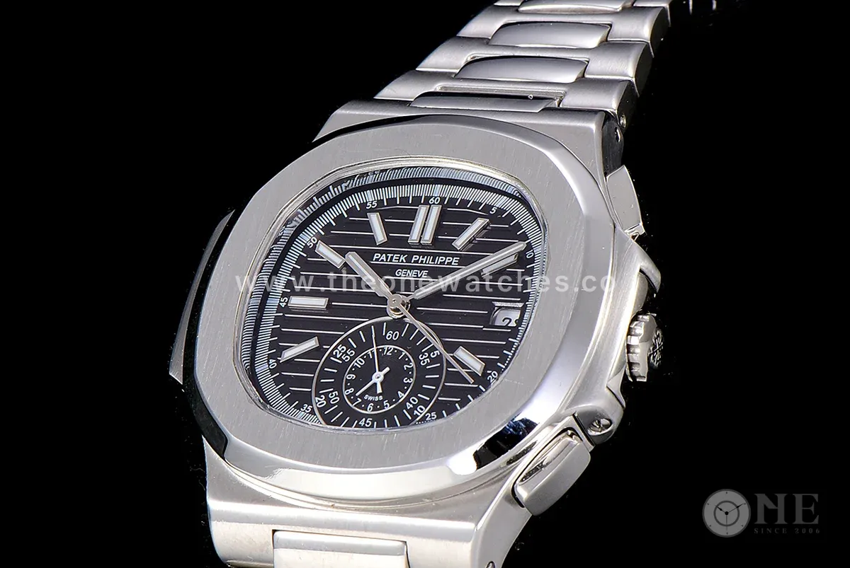 Nautilus 5980 Black Dial in Steel