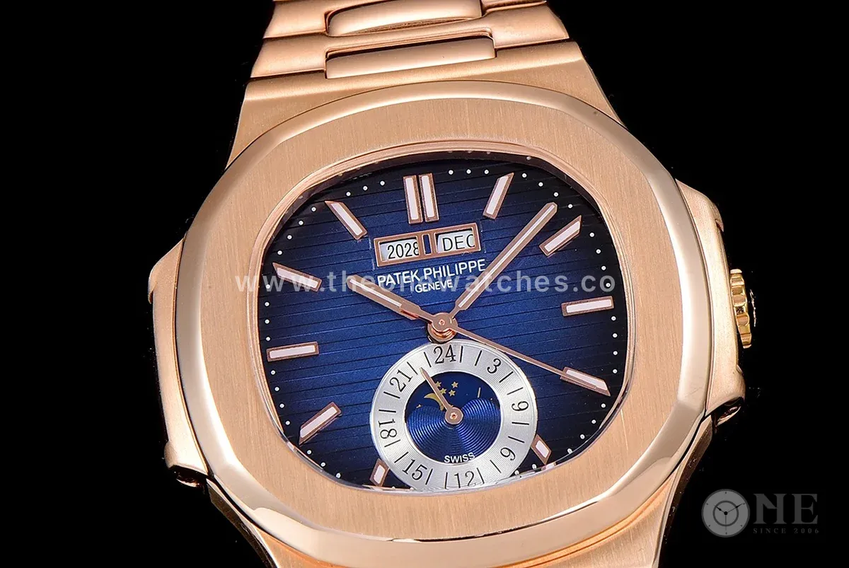 Nautilus Chronograph 5980/1R Blue Dial in Rose Gold