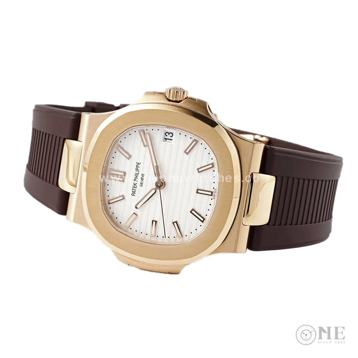 Nautilus Jumbo 5711/1R-001 White Dial on Rubber Strap