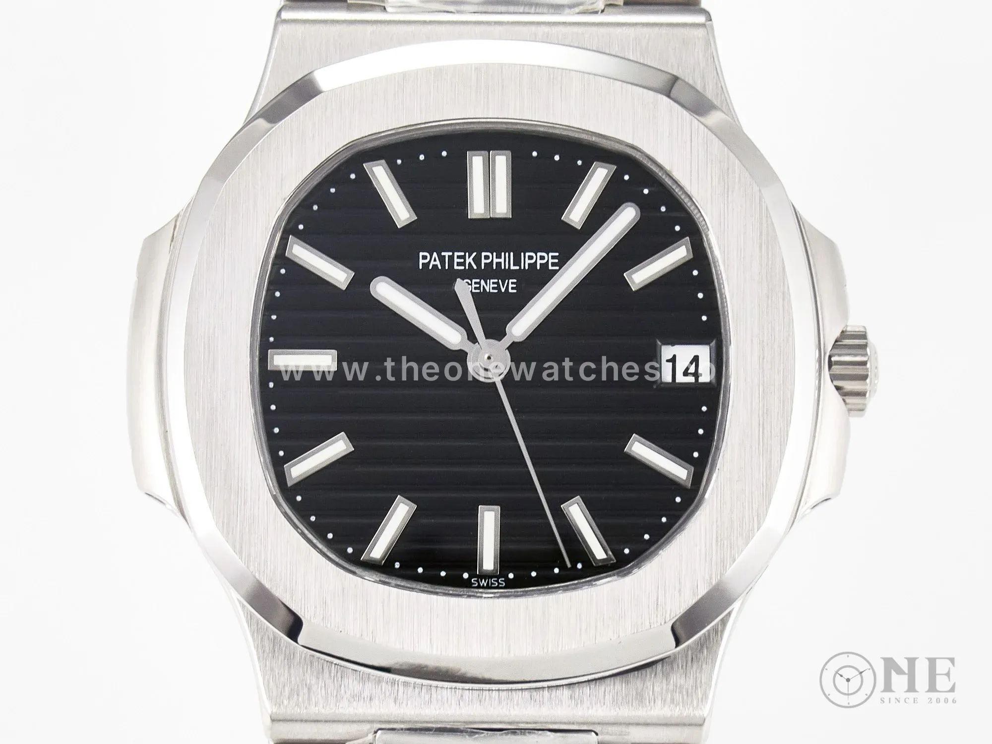 Nautilus Jumbo 5711 JJF 1:1 Best Edition Black Textured Dial On SS Bracelet A324 V3