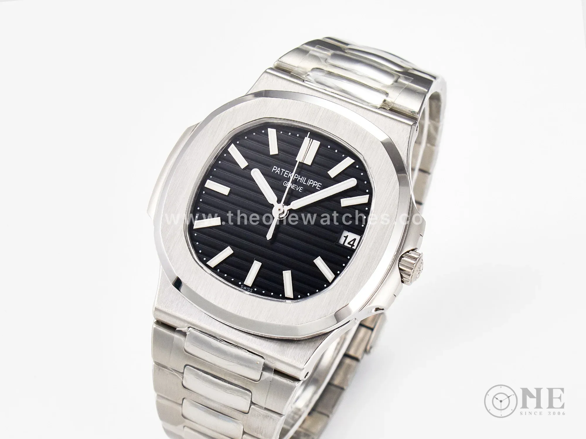 Nautilus Jumbo 5711 JJF 1:1 Best Edition Black Textured Dial On SS Bracelet A324 V3
