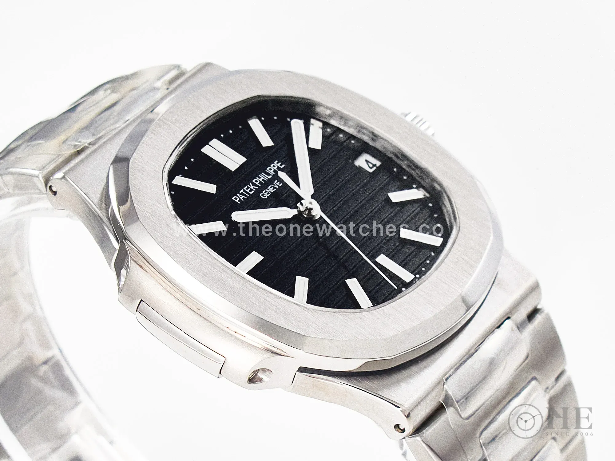 Nautilus Jumbo 5711 JJF 1:1 Best Edition Black Textured Dial On SS Bracelet A324 V3