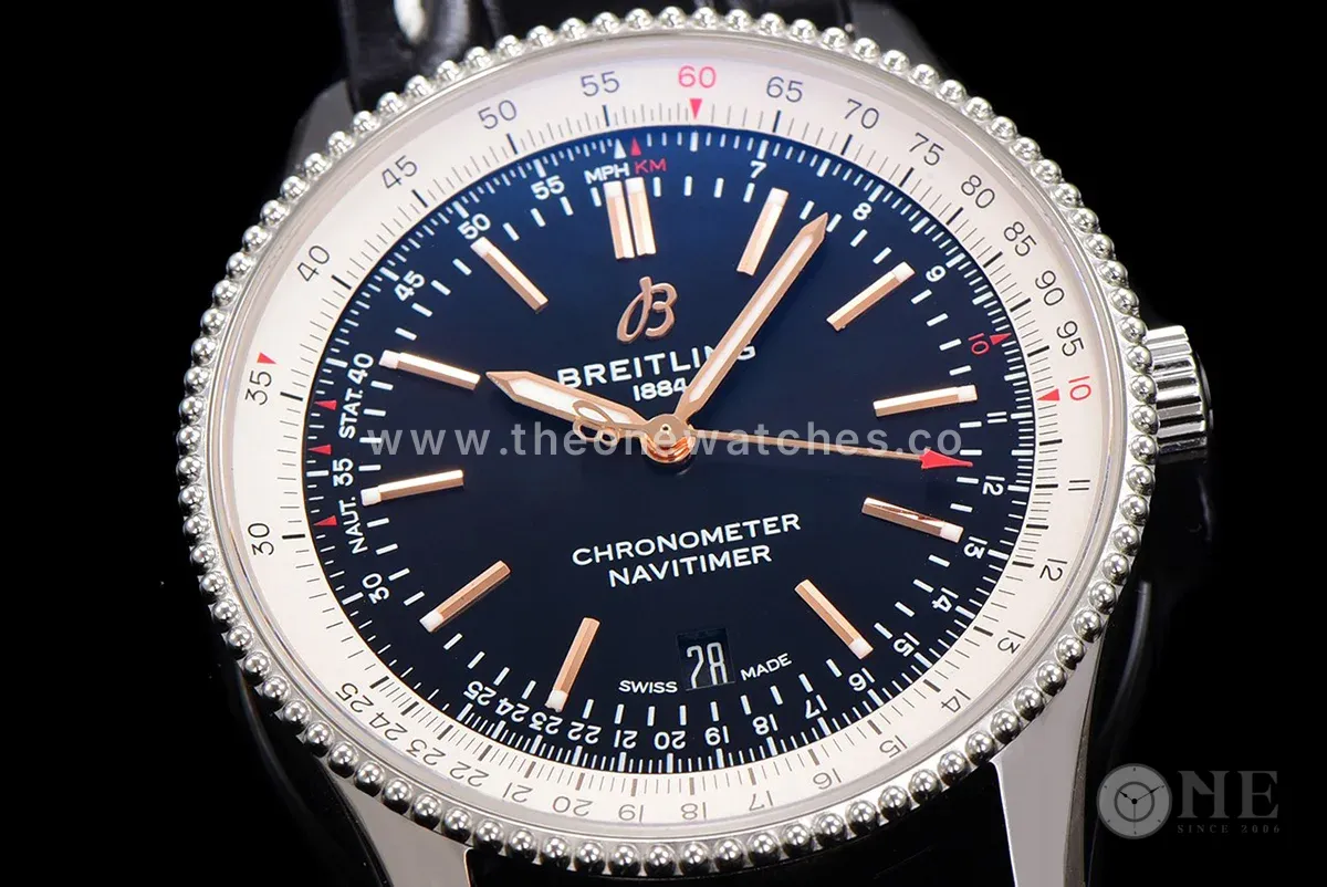Navitimer Automatic 41 Black and White Dial in Steel